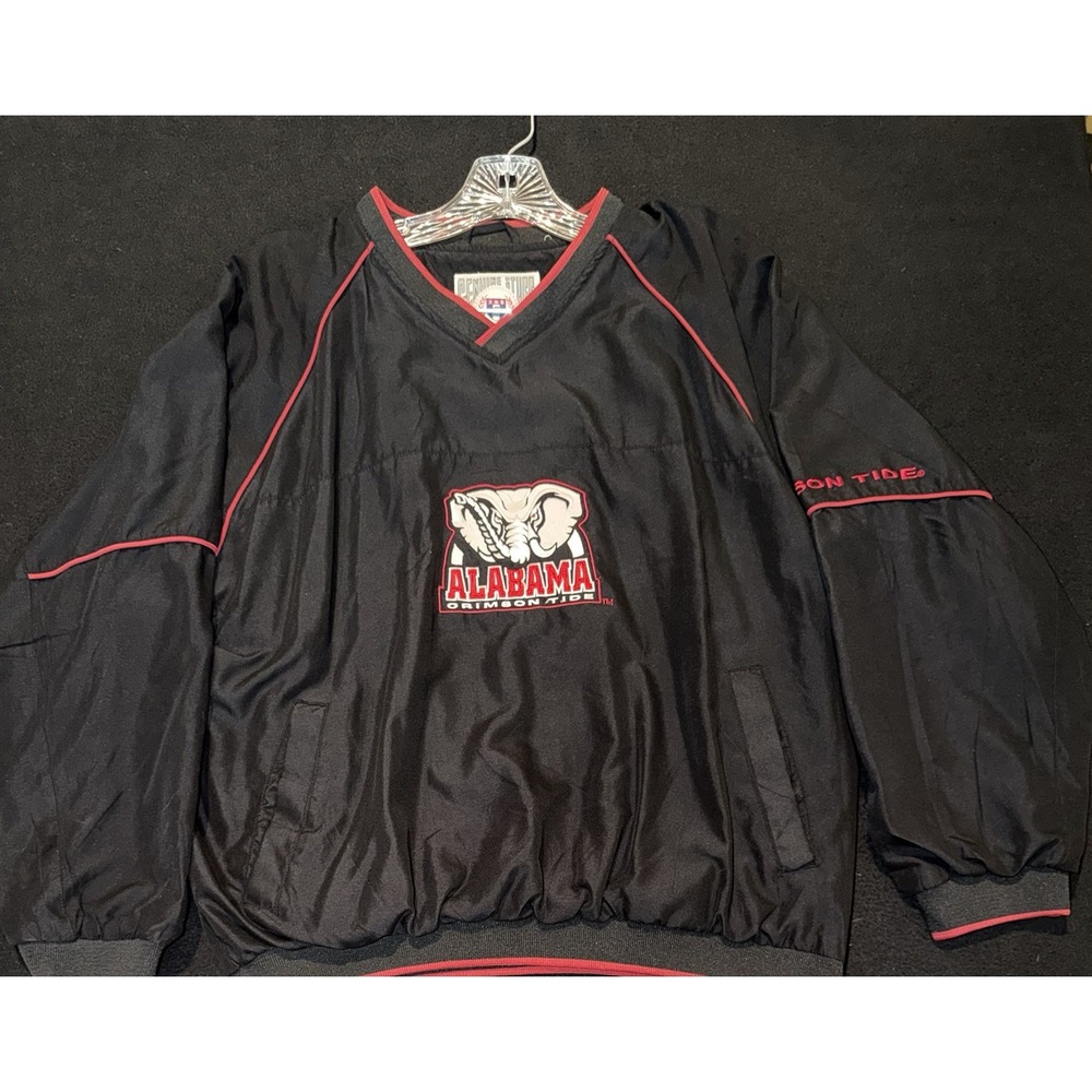 Alabama Crimson Tide Pullover Windbreaker V-Neck Lined Mens Large